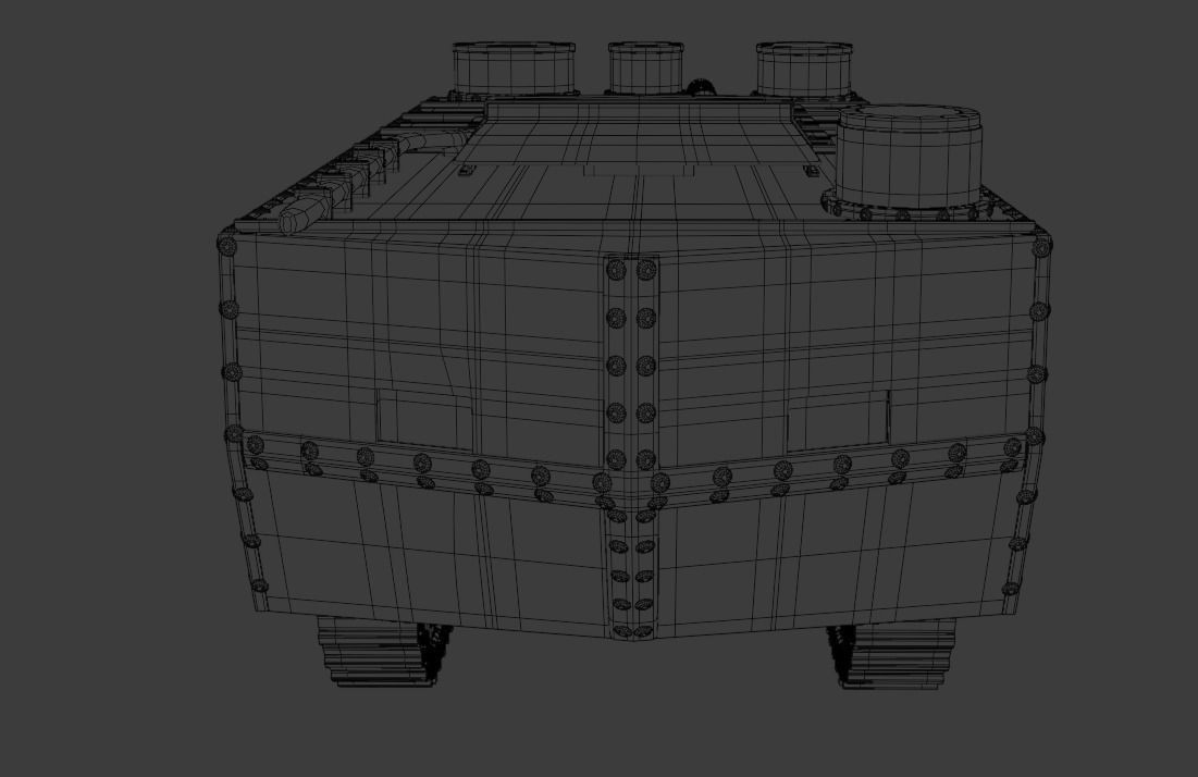 Saint-Chamond WW1 tank 3D print model_10