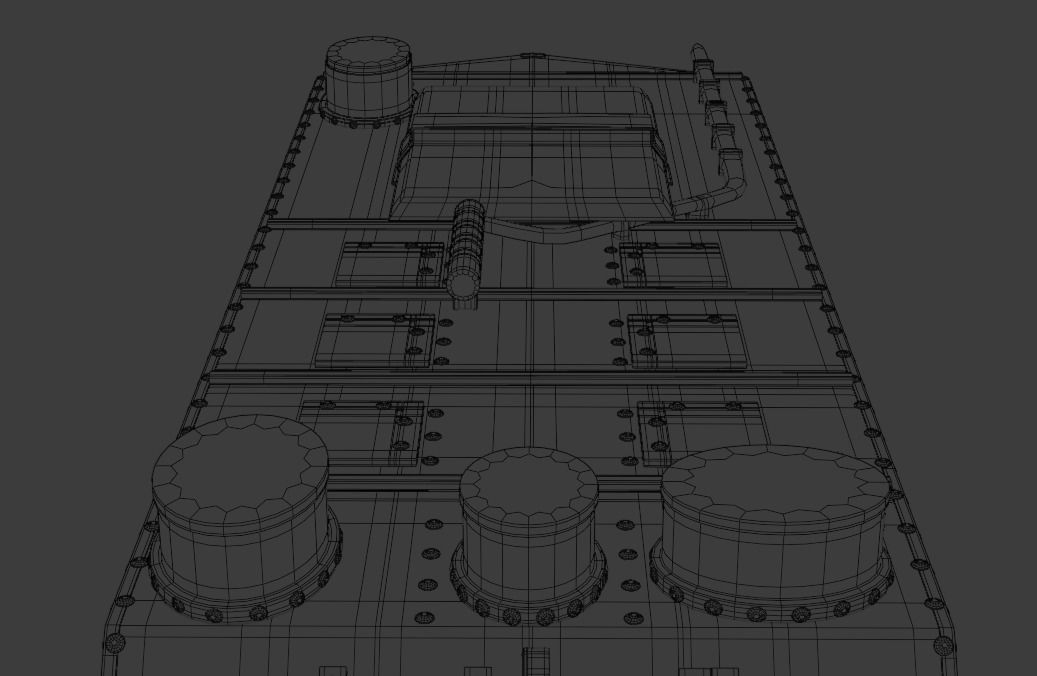Saint-Chamond WW1 tank 3D print model_14