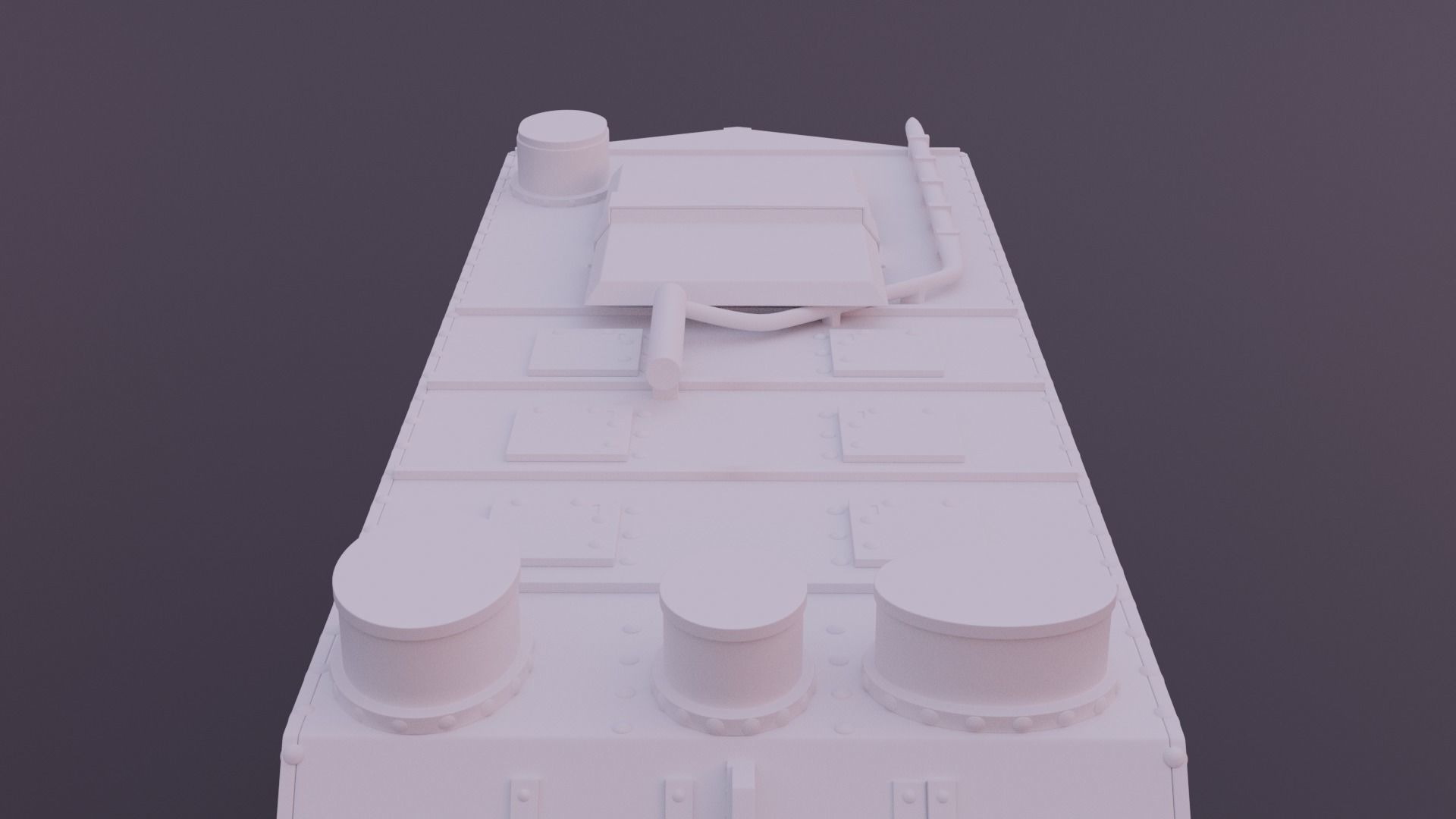 Saint-Chamond WW1 tank 3D print model_7