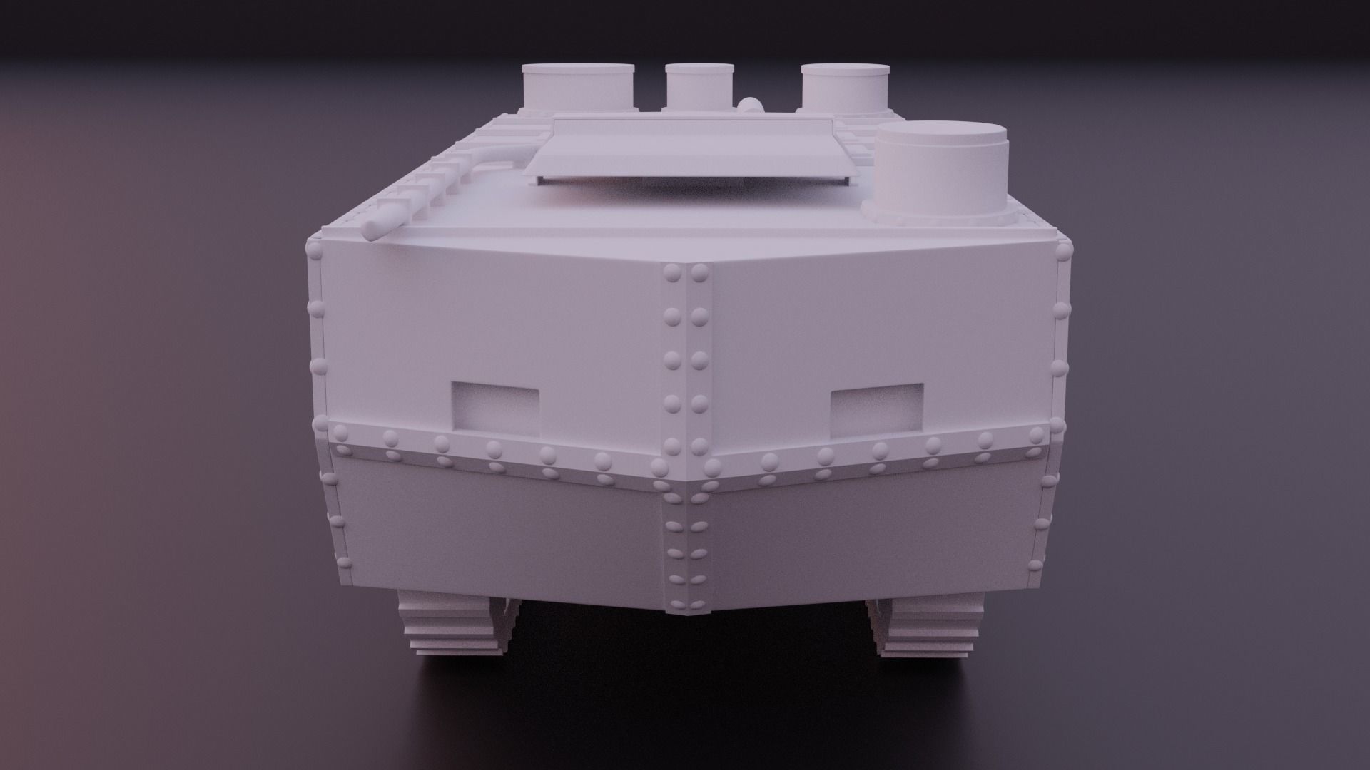 Saint-Chamond WW1 tank 3D print model_3