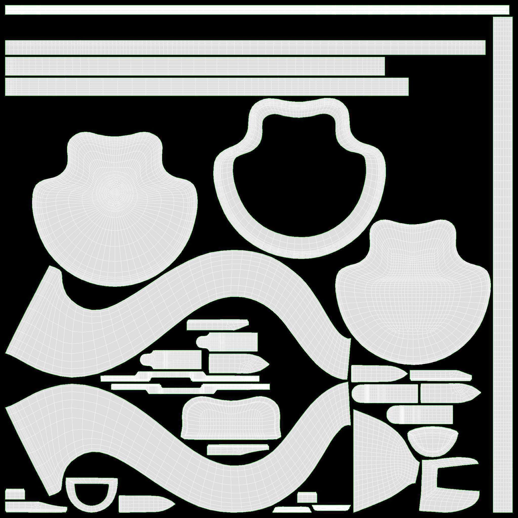 Harp 40-string 03 3D model_14