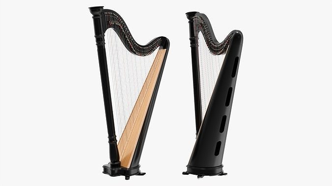 Harp 40-string 03 3D model