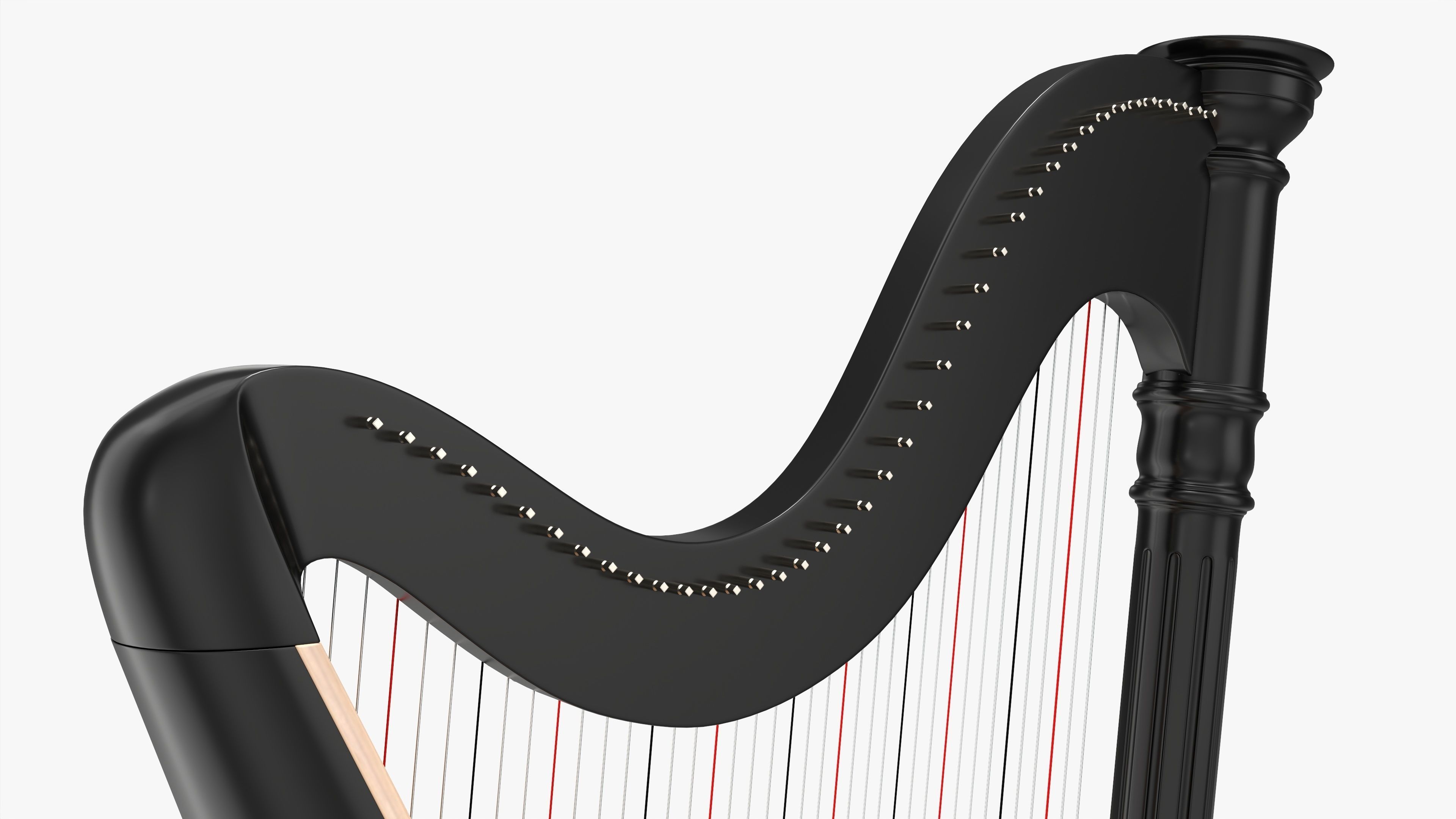 Harp 40-string 03 3D model_5
