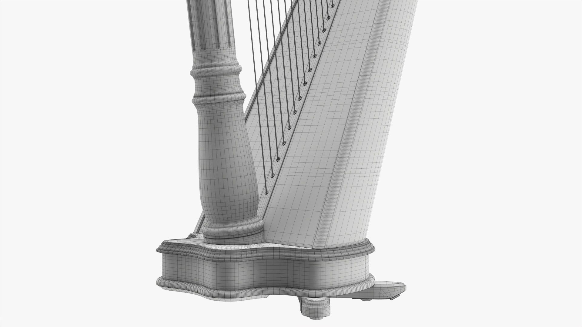 Harp 40-string 03 3D model_7