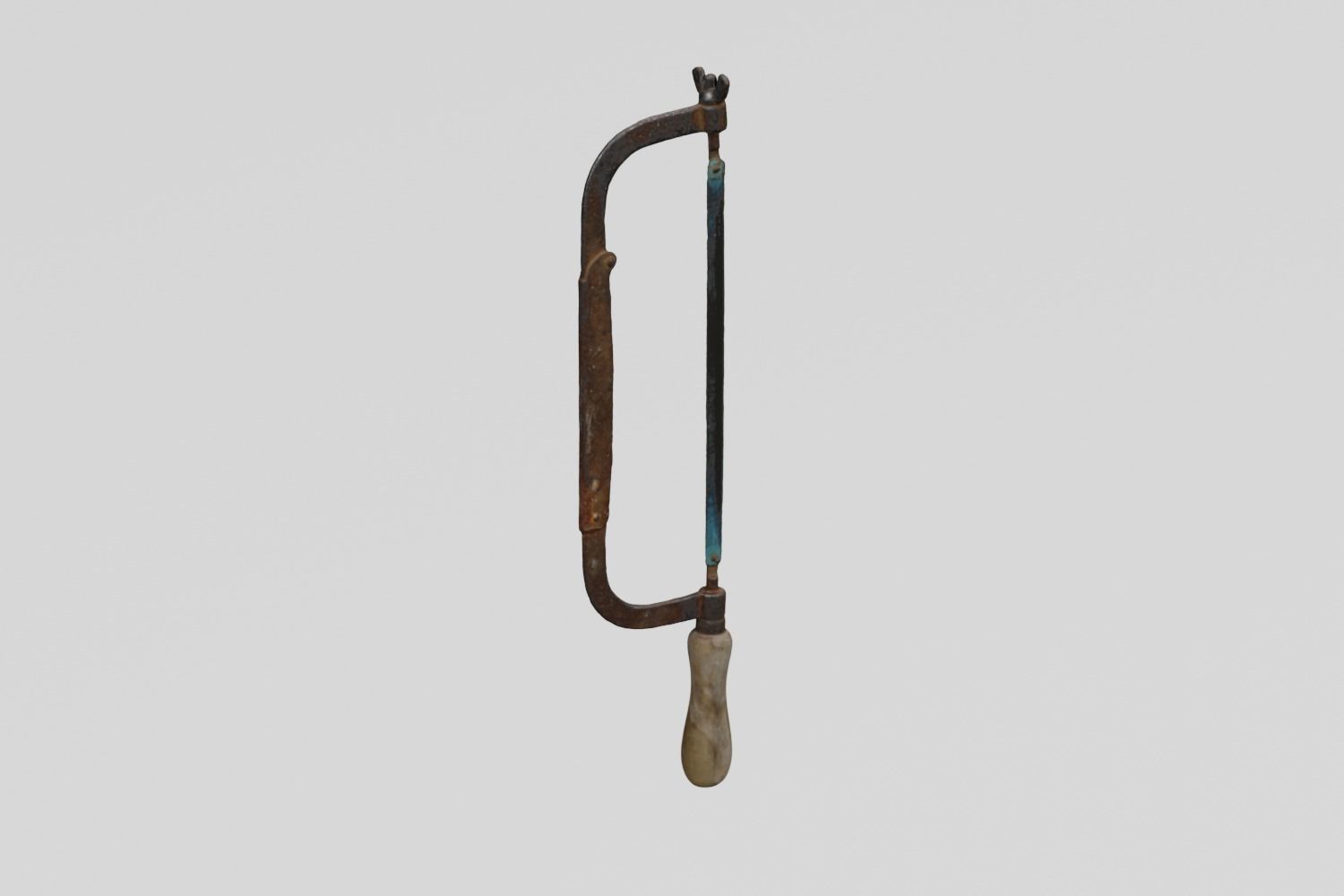 Rusty Tools Hacksaw 3D scan PBR 4K textures Low-poly 3D model_3
