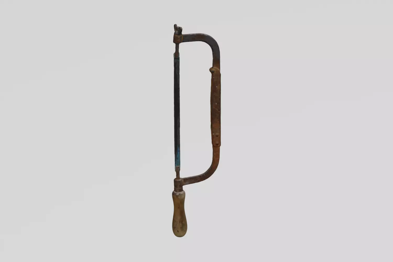 Rusty Tools Hacksaw 3D scan PBR 4K textures Low-poly 3D model_0
