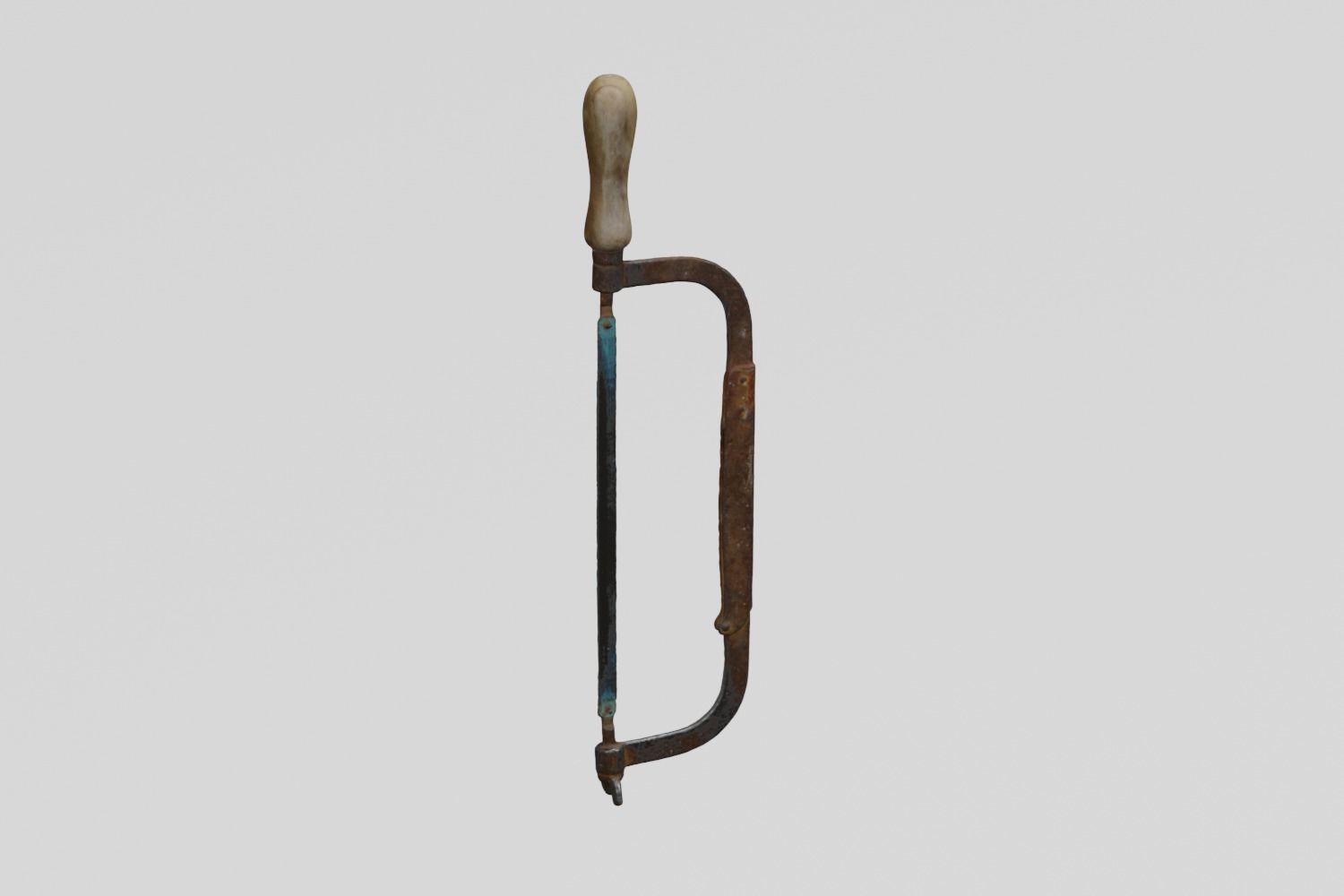 Rusty Tools Hacksaw 3D scan PBR 4K textures Low-poly 3D model_6