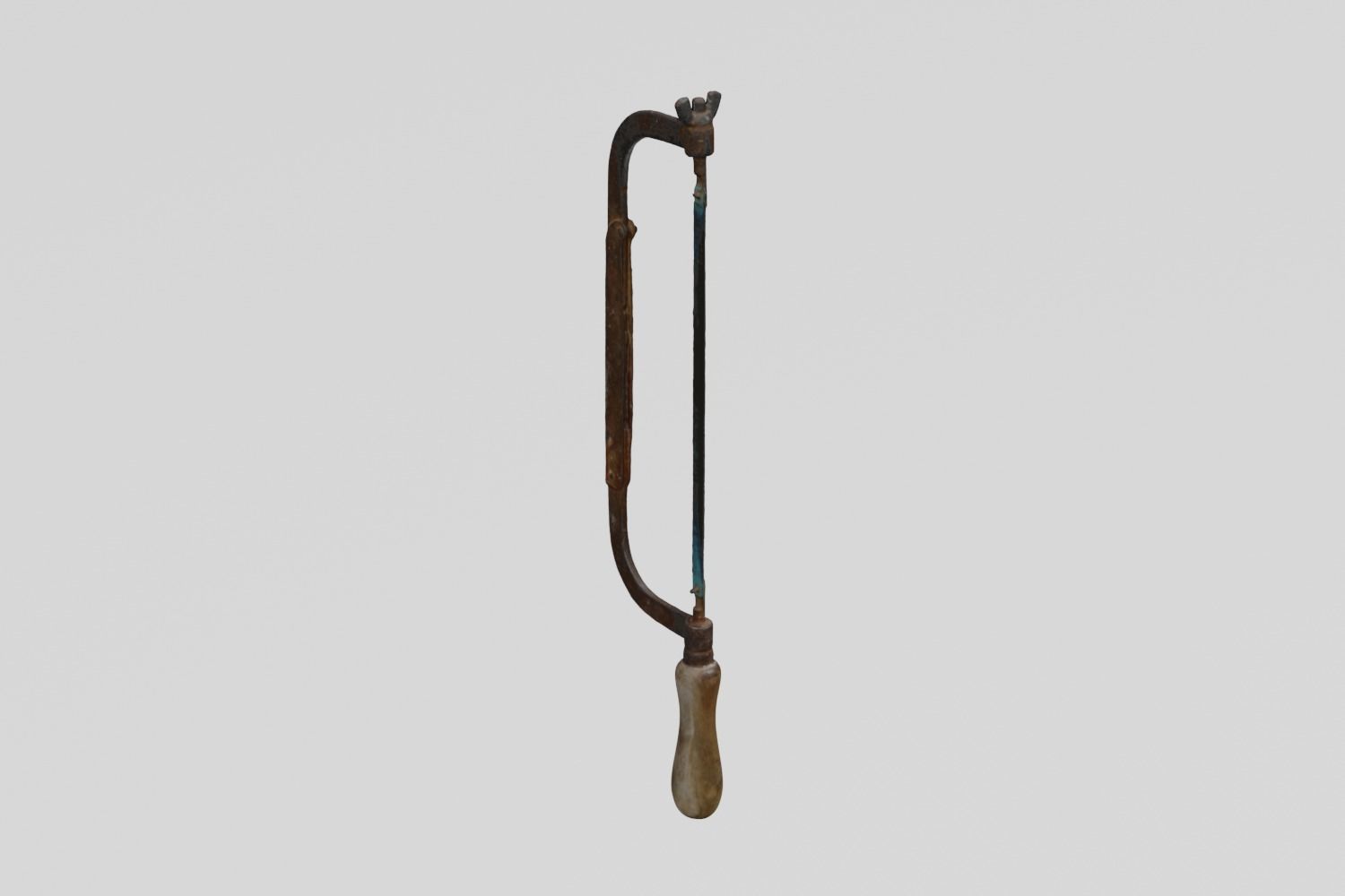 Rusty Tools Hacksaw 3D scan PBR 4K textures Low-poly 3D model_2