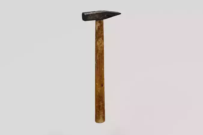 Rusty Tool Hammer 3D scan PBR 4K textures