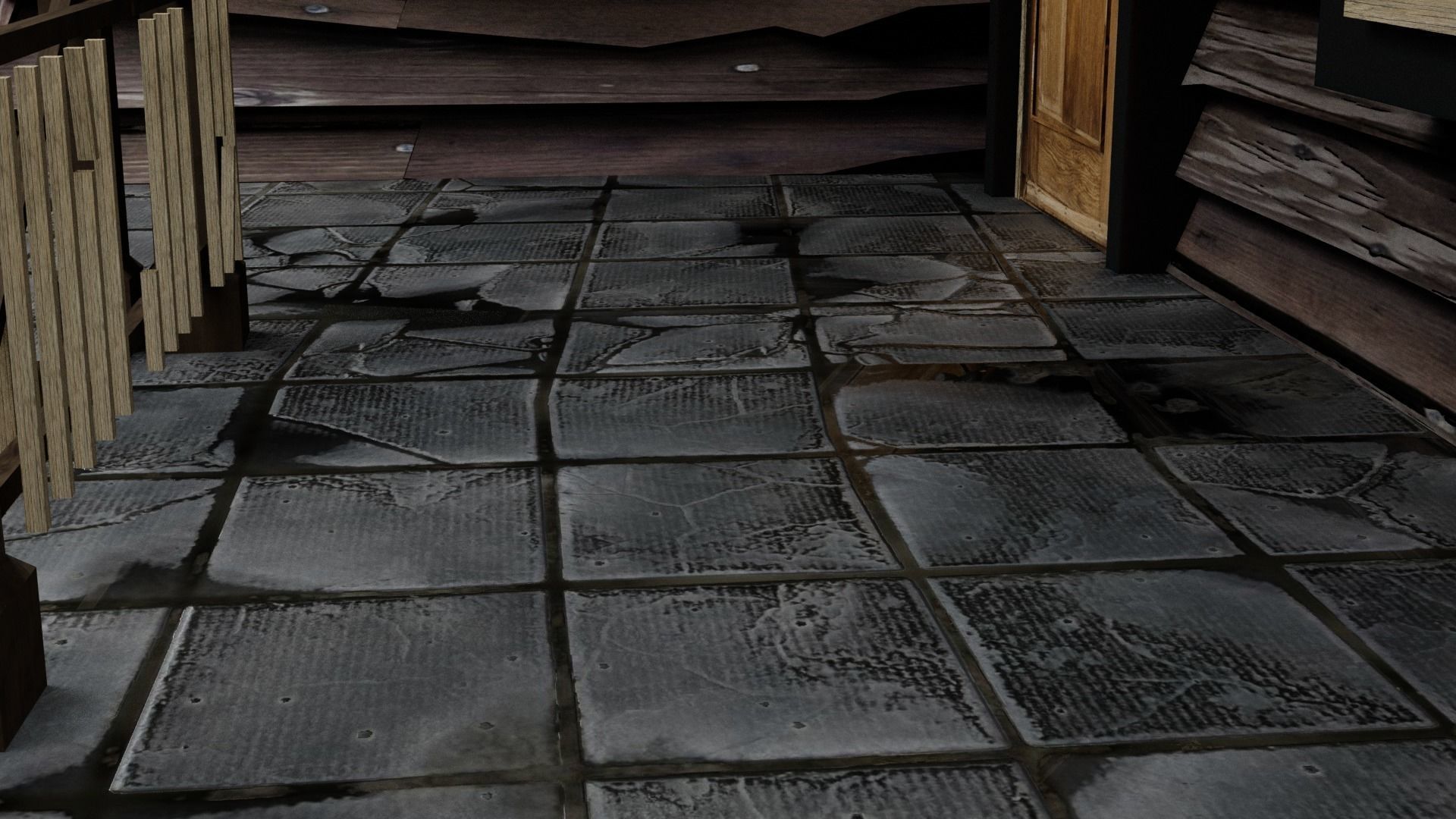 THE OLD HOUSE Free low-poly 3D model_9