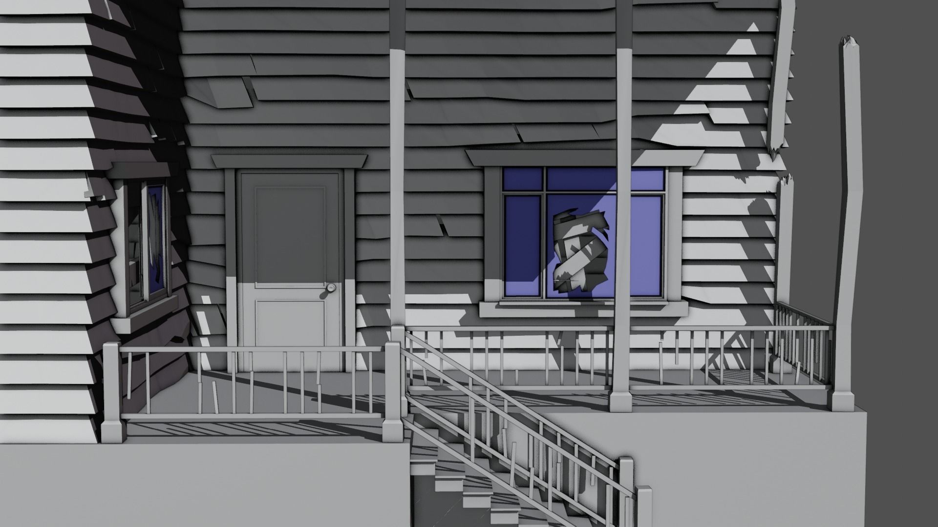 THE OLD HOUSE Free low-poly 3D model_19