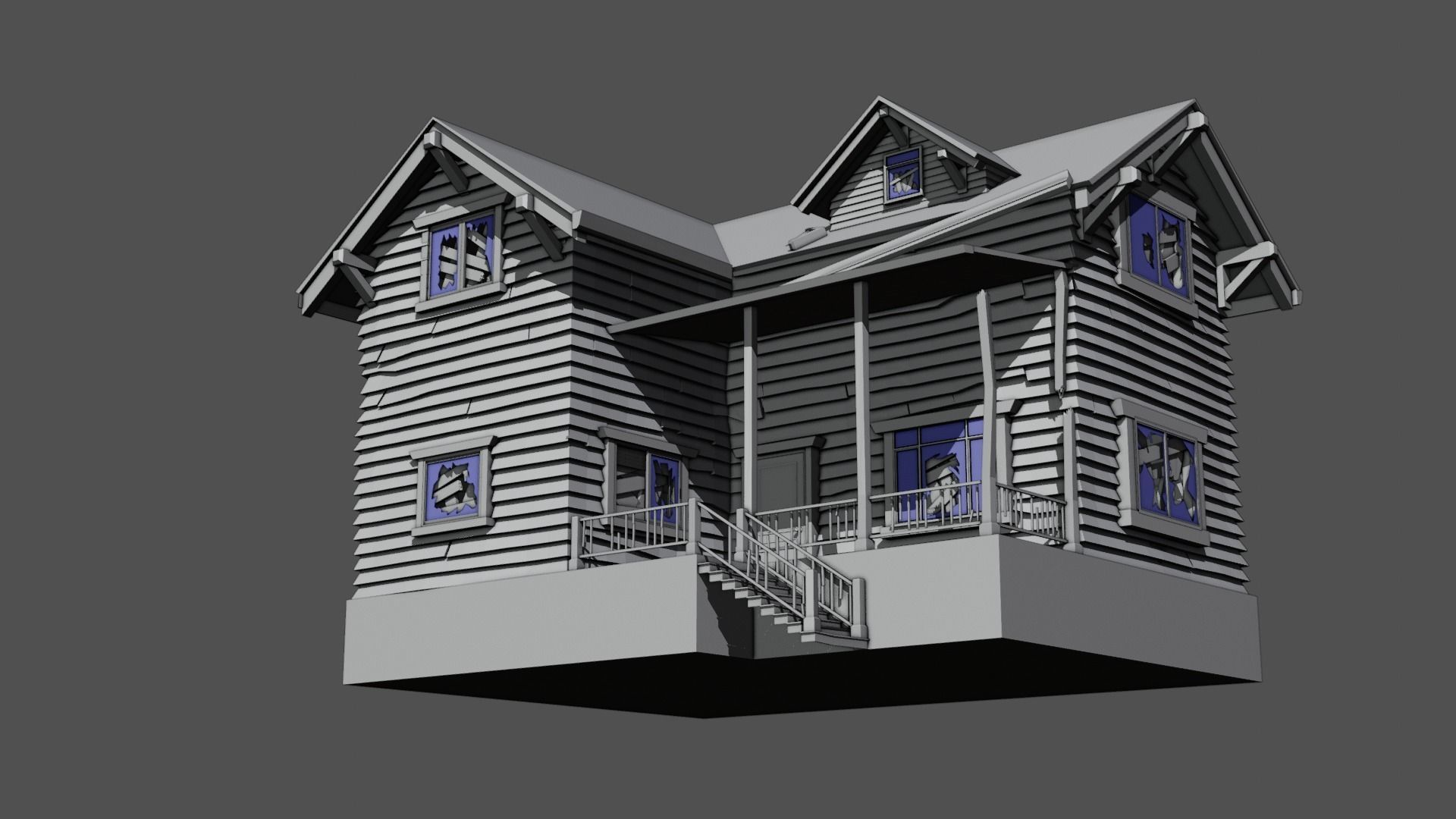 THE OLD HOUSE Free low-poly 3D model_21