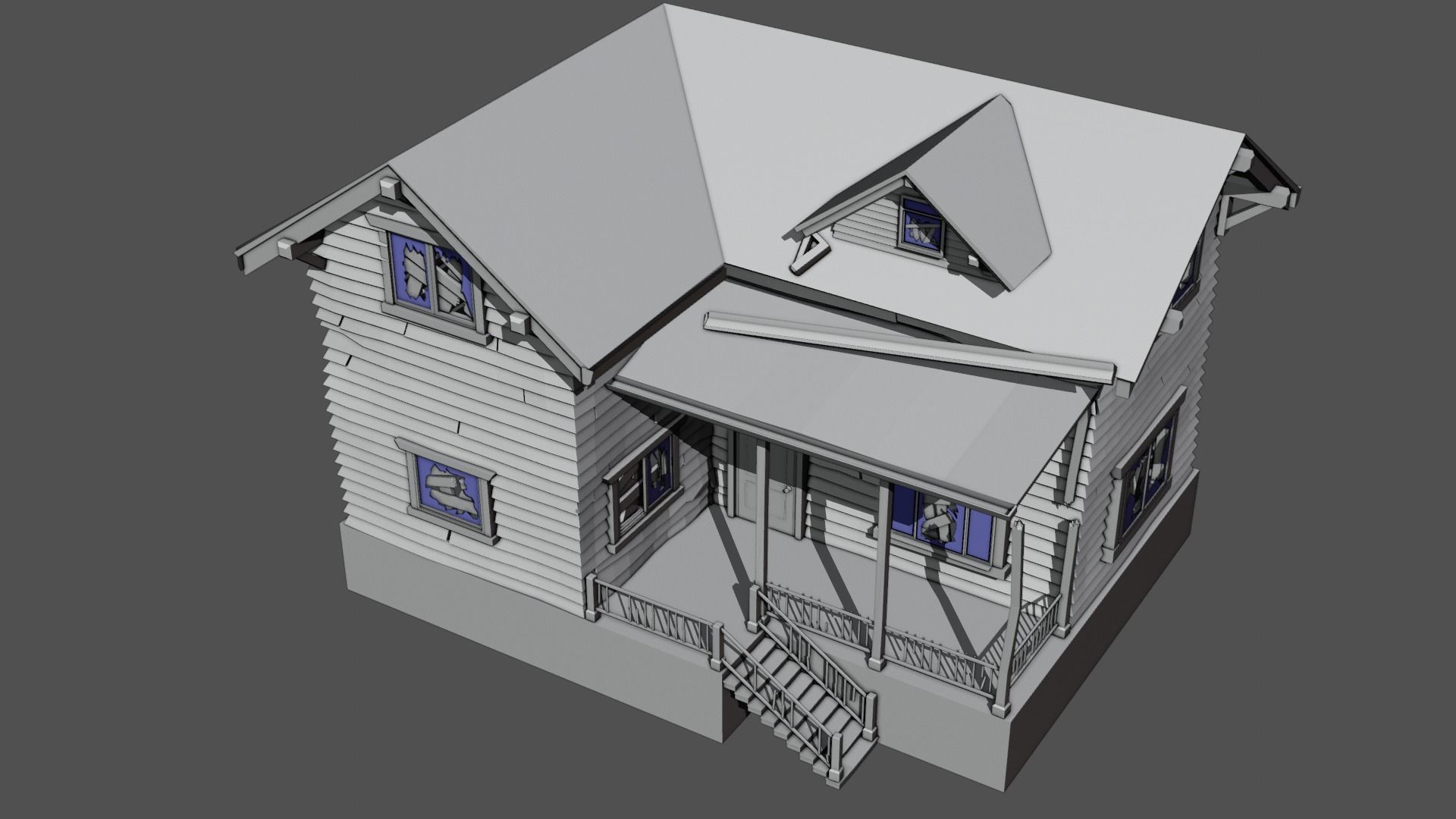 THE OLD HOUSE Free low-poly 3D model_17