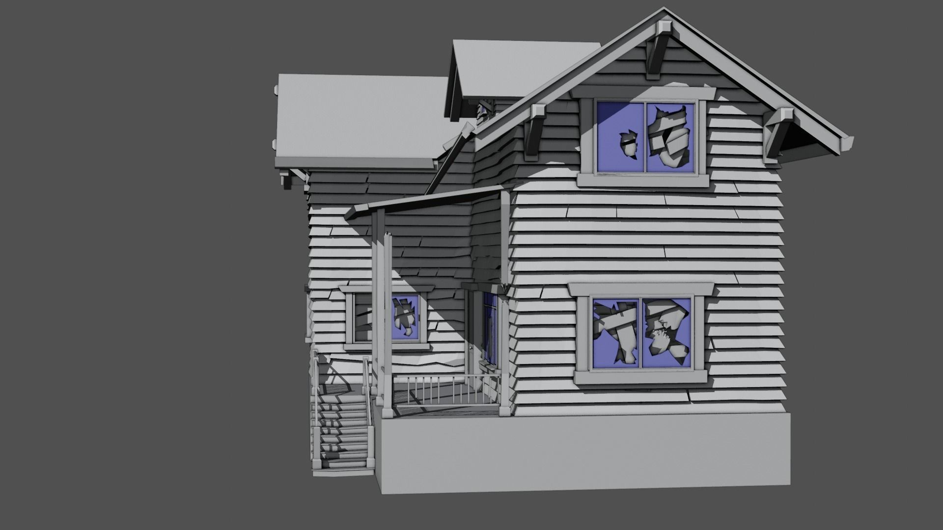 THE OLD HOUSE Free low-poly 3D model_15