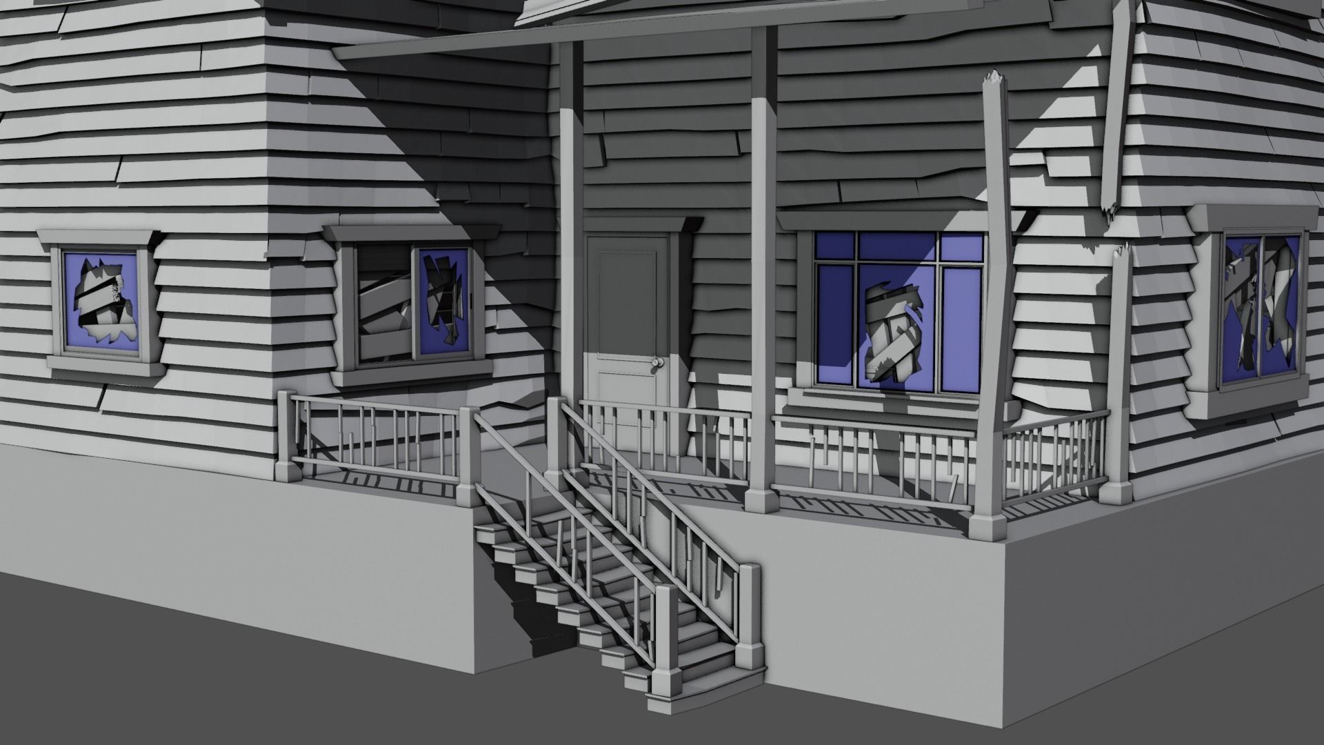 THE OLD HOUSE Free low-poly 3D model_14