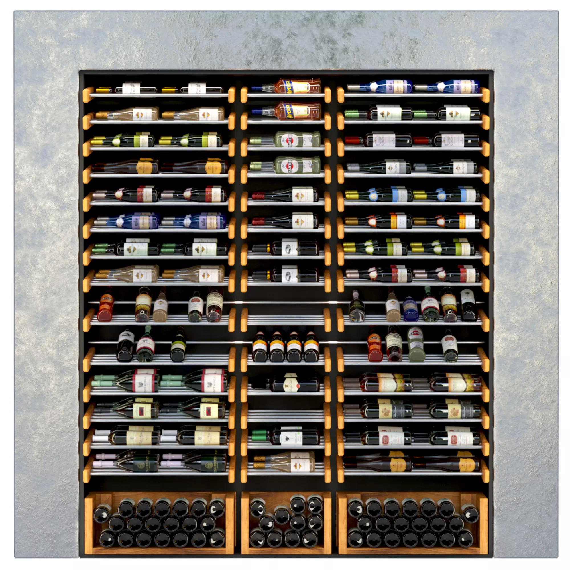 Large wine cooler 2 3D model_0