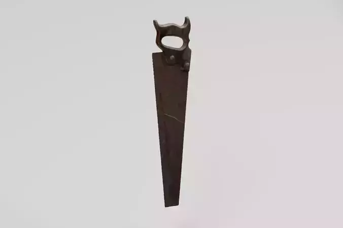 Rusty Tool Panel Saw 3D scan PBR 4K textures