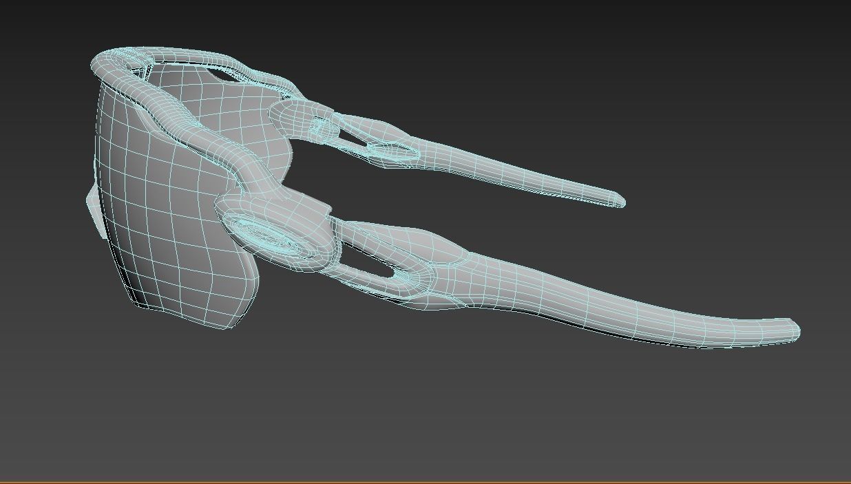 Oakley Radar EV Path sunglasses Low-poly 3D model_3