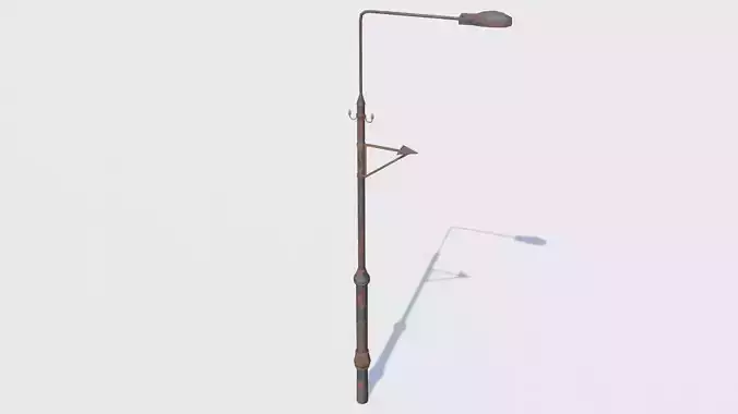 Old Rusty Street Lamp Low-poly 3D model