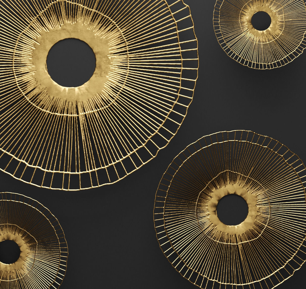 Wall decor futuristic coral Panel 3D 3 3D model_4