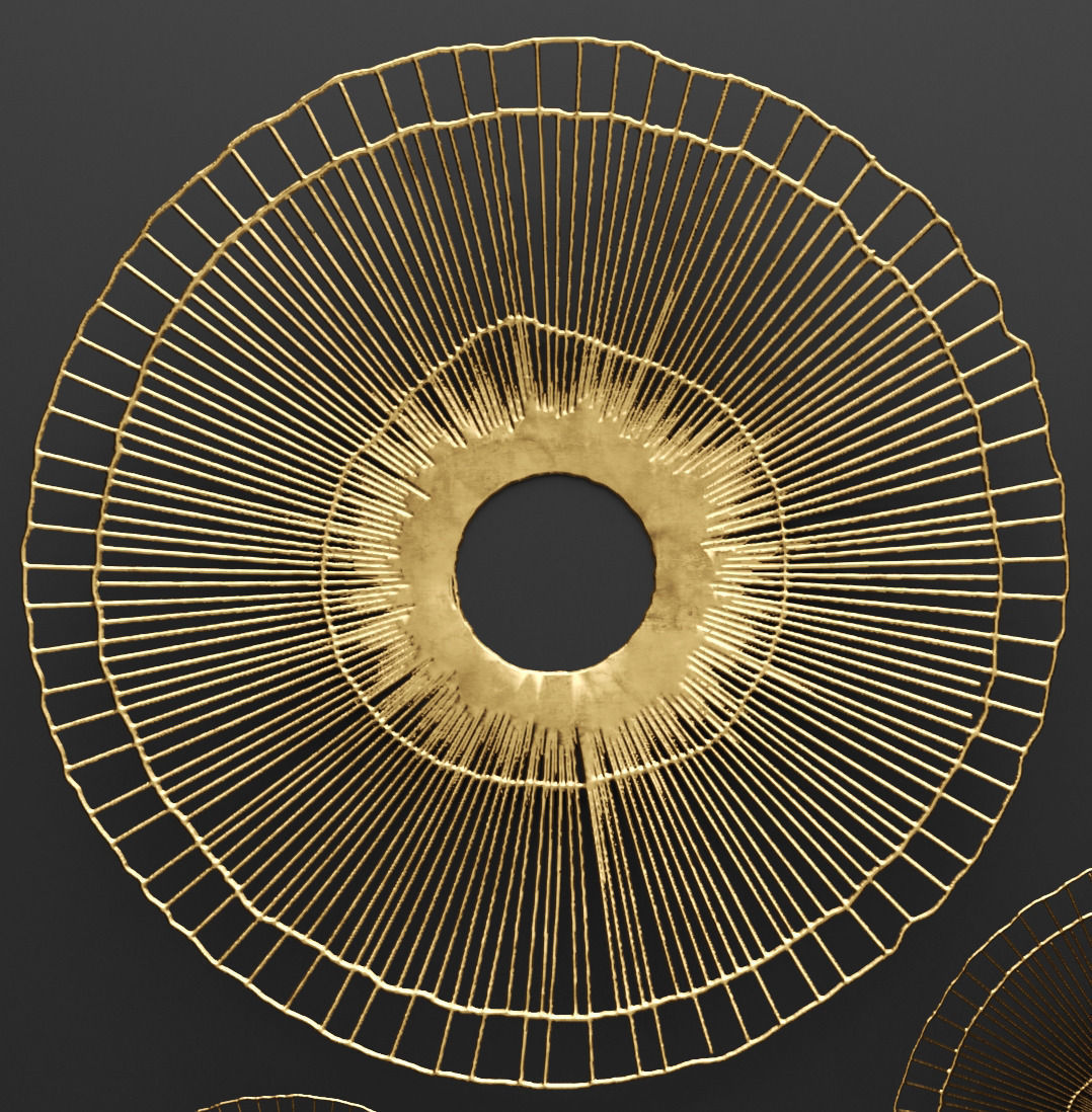 Wall decor futuristic coral Panel 3D 3 3D model_3