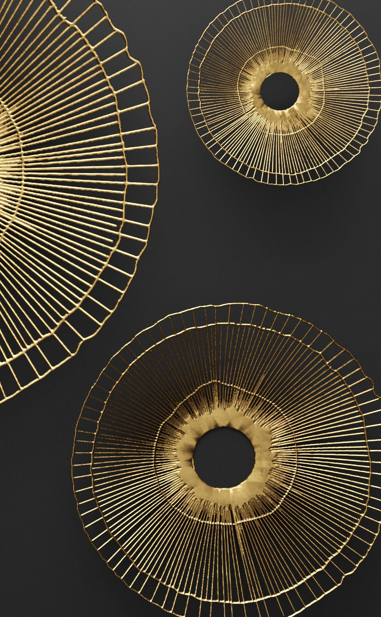 Wall decor futuristic coral Panel 3D 3 3D model_7