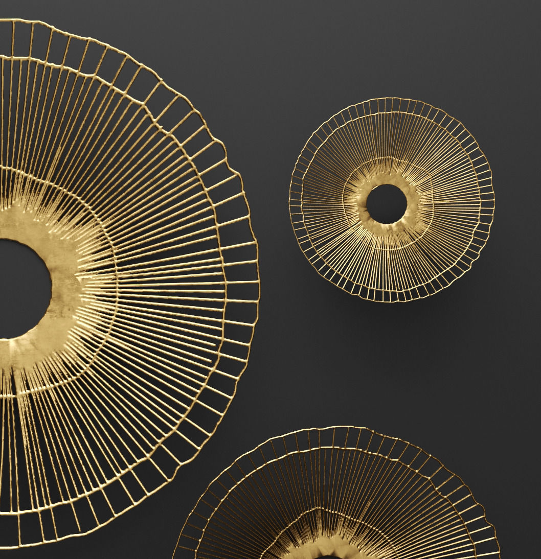 Wall decor futuristic coral Panel 3D 3 3D model_2