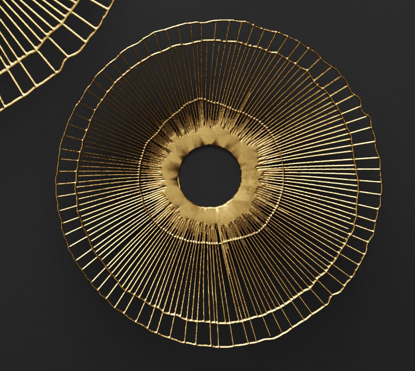 Wall decor futuristic coral Panel 3D 3 3D model_1