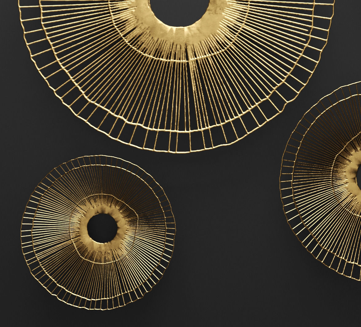 Wall decor futuristic coral Panel 3D 3 3D model_6