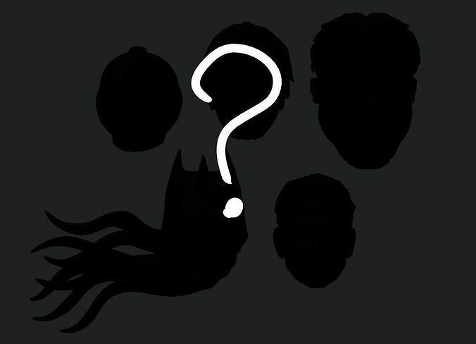 Mistery box 5 heads sculpt for custom 3D print model