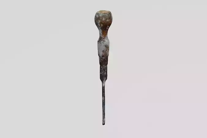 Rusty Tool Screwdriver 3D scan PBR 4K textures