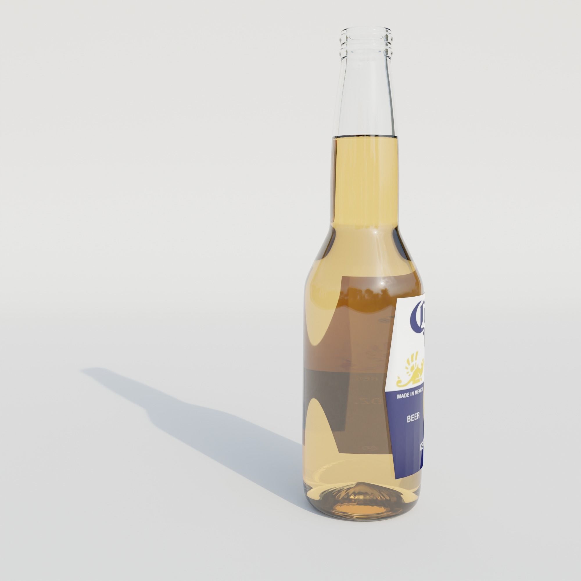 Corona Beer Bottle 3D model_2
