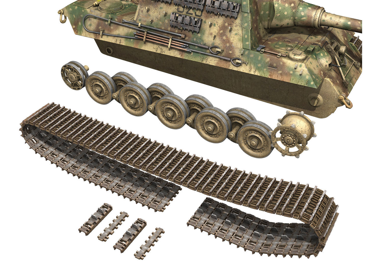 SDKFZ 186 Jagdtiger - 323 3D model_10