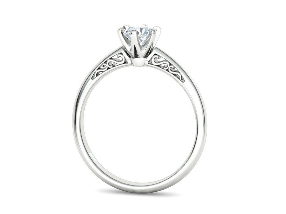 Half Carat Diamond Solitaire Promise Ring 3dmodel 3D print model_21
