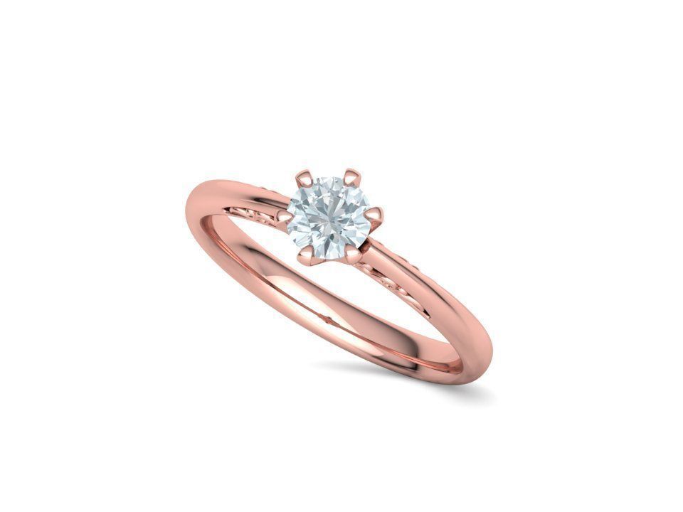 Half Carat Diamond Solitaire Promise Ring 3dmodel 3D print model_18