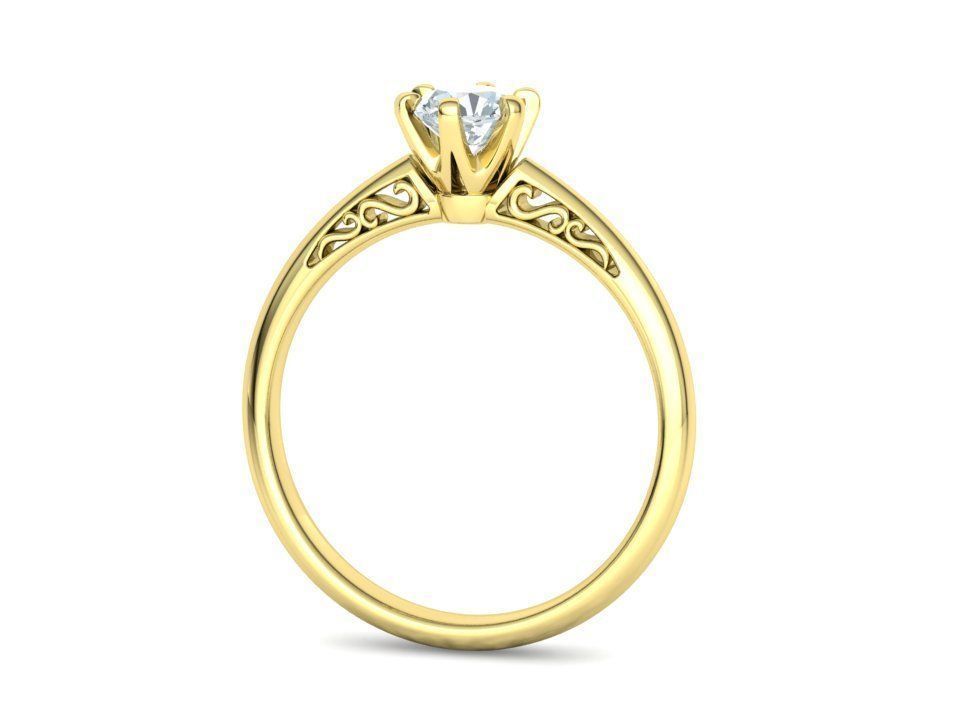 Half Carat Diamond Solitaire Promise Ring 3dmodel 3D print model_20