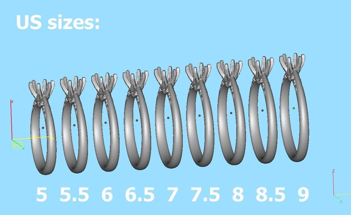 Half Carat Diamond Solitaire Promise Ring 3dmodel 3D print model_11