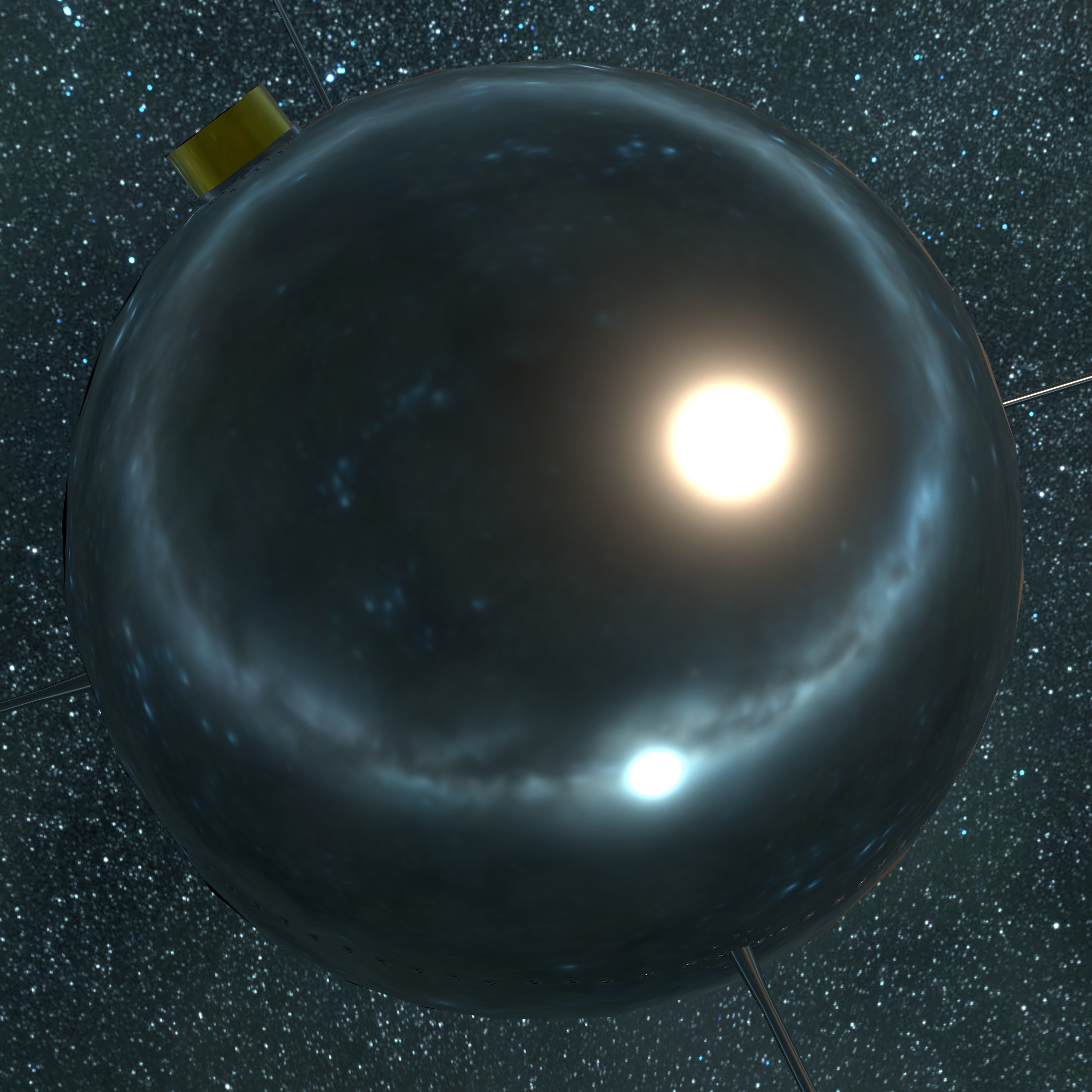 Vanguard 2 Satellite Low-poly 3D model_10