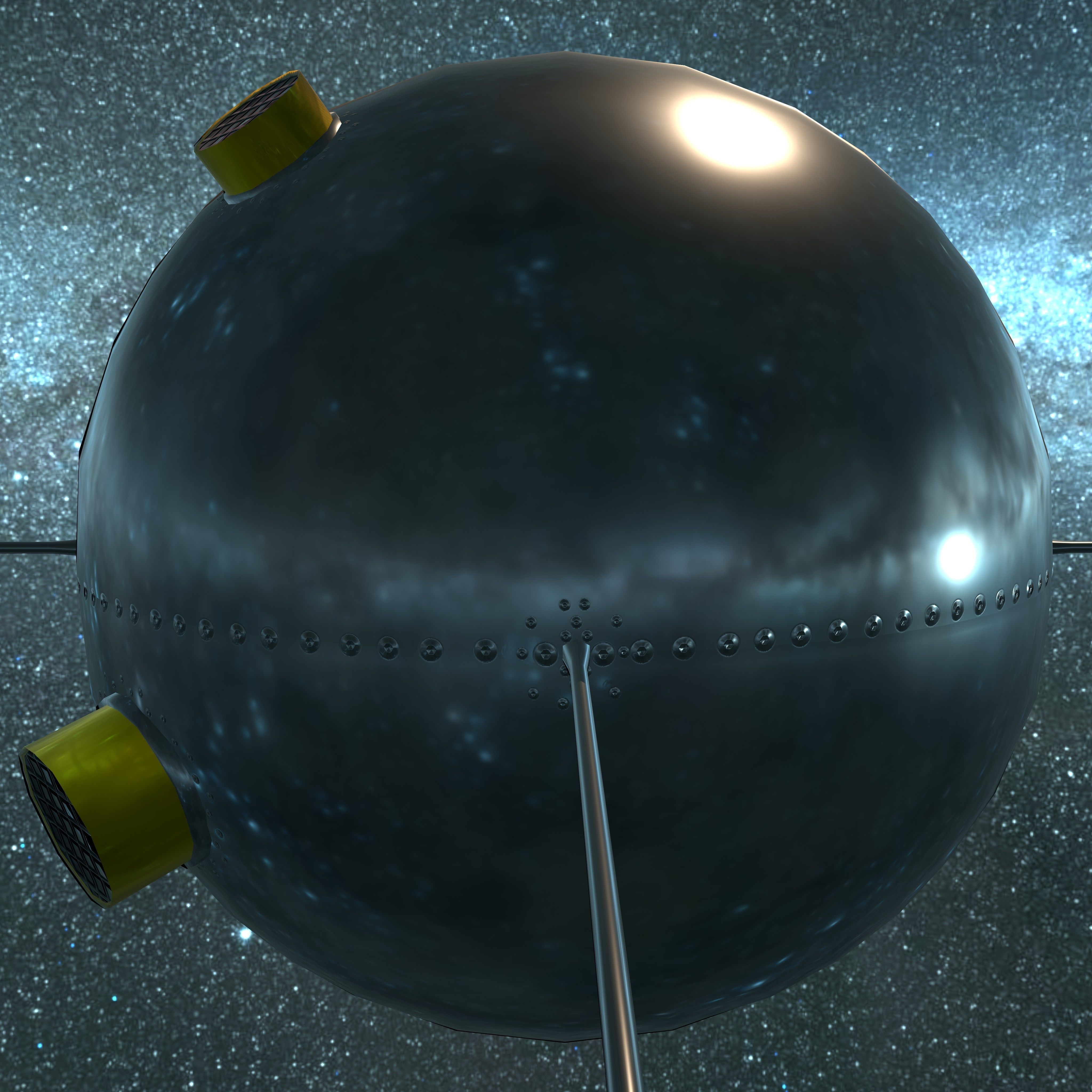 Vanguard 2 Satellite Low-poly 3D model_6