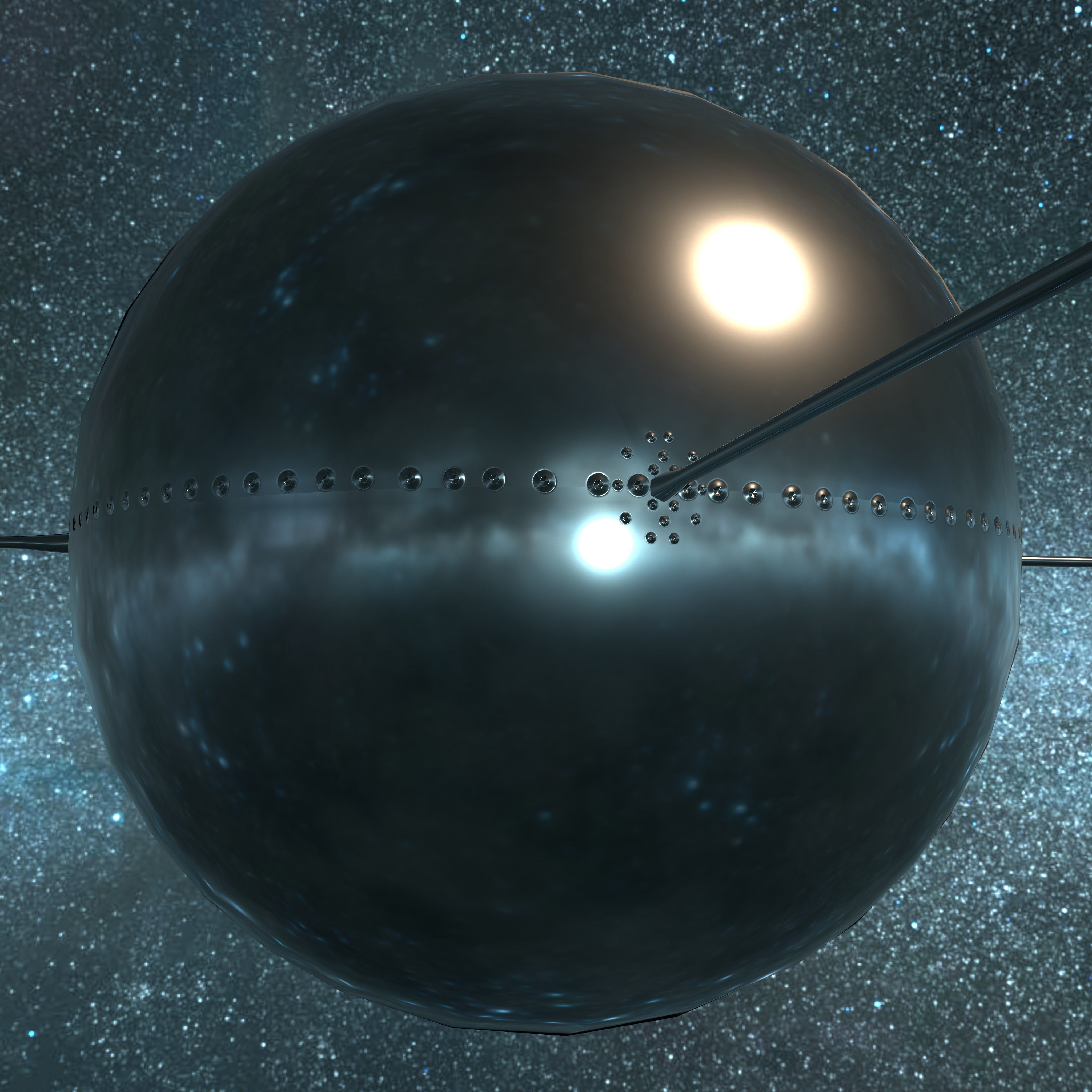 Vanguard 2 Satellite Low-poly 3D model_13