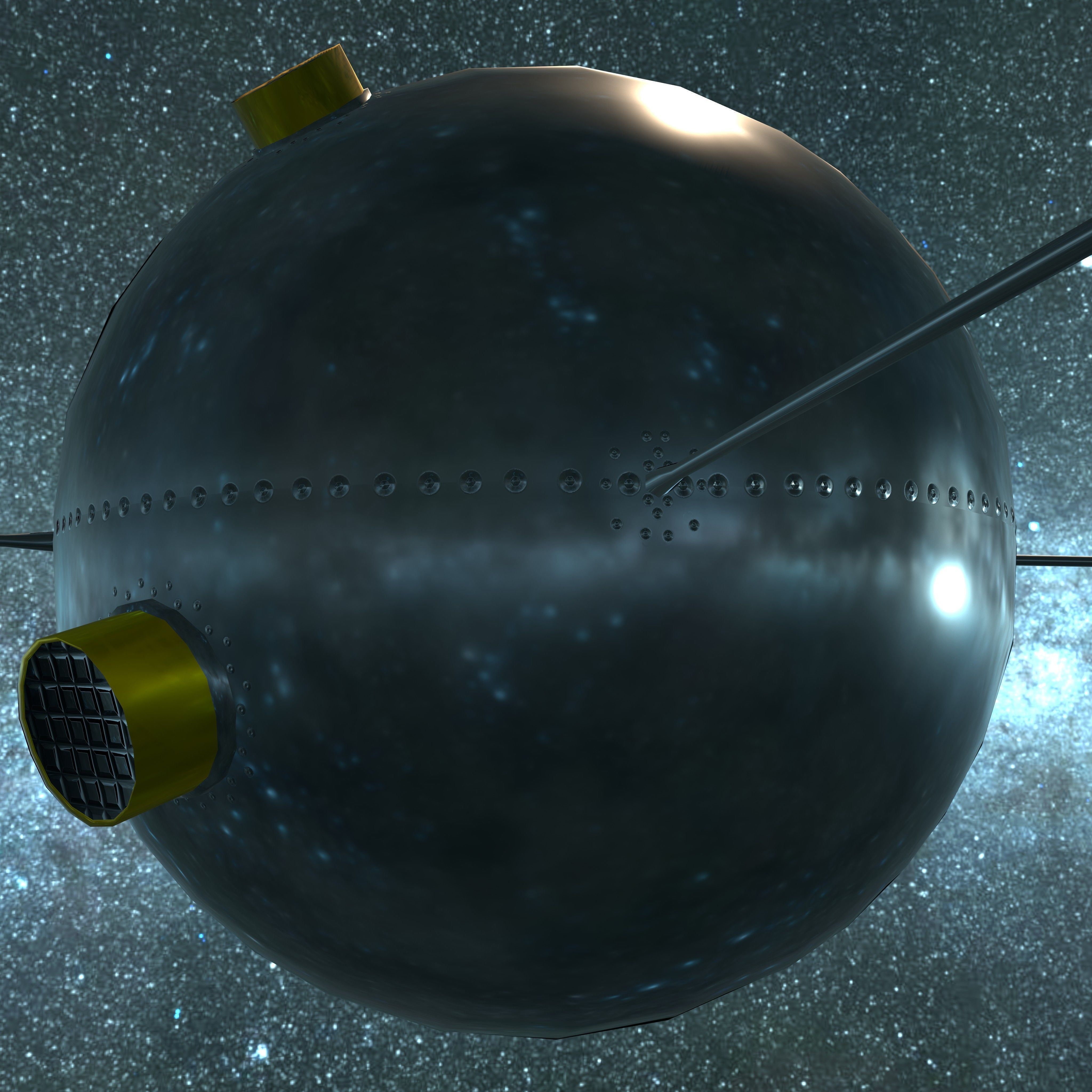 Vanguard 2 Satellite Low-poly 3D model_14