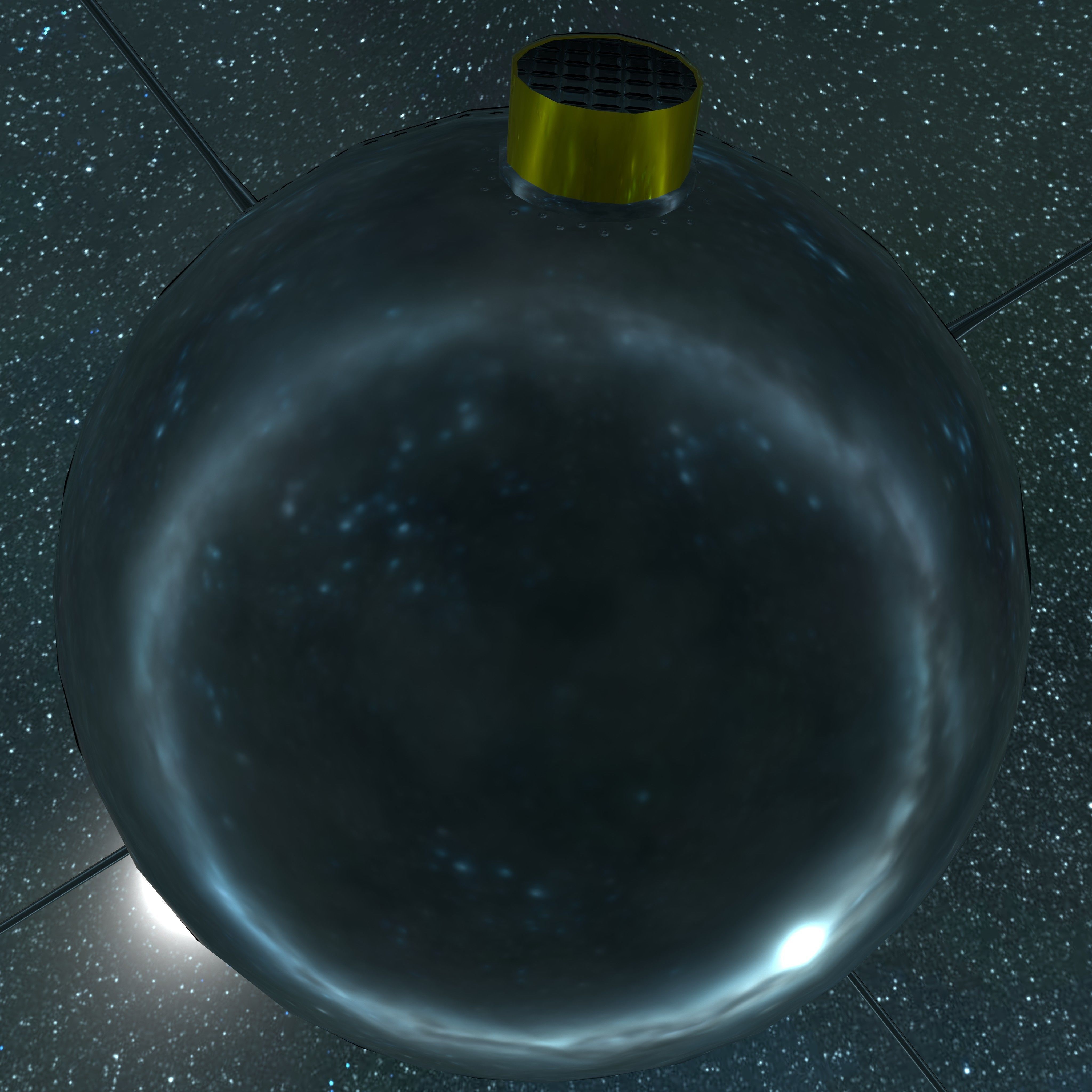 Vanguard 2 Satellite Low-poly 3D model_15