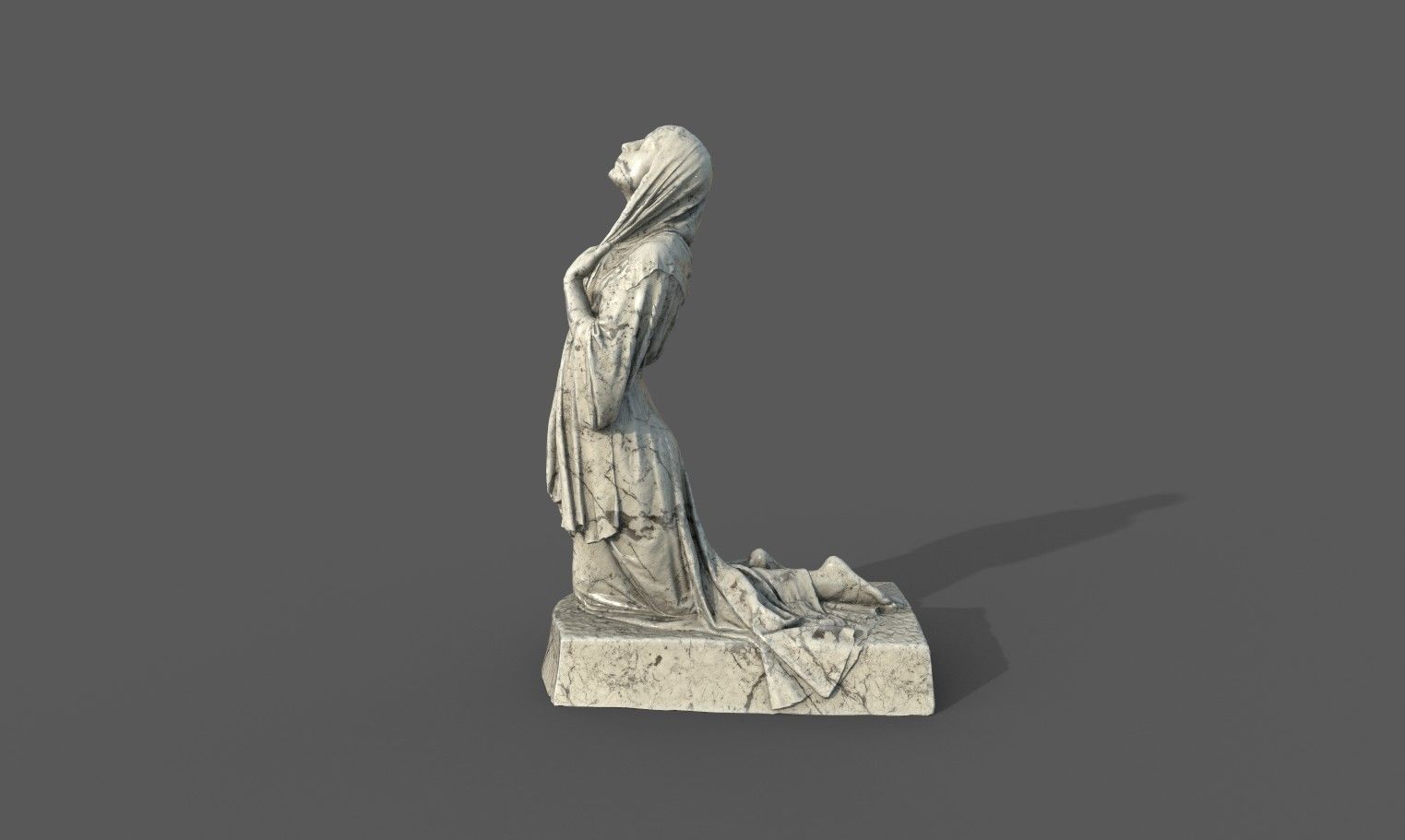 The Annunciation statue  Low-poly 3D model_18
