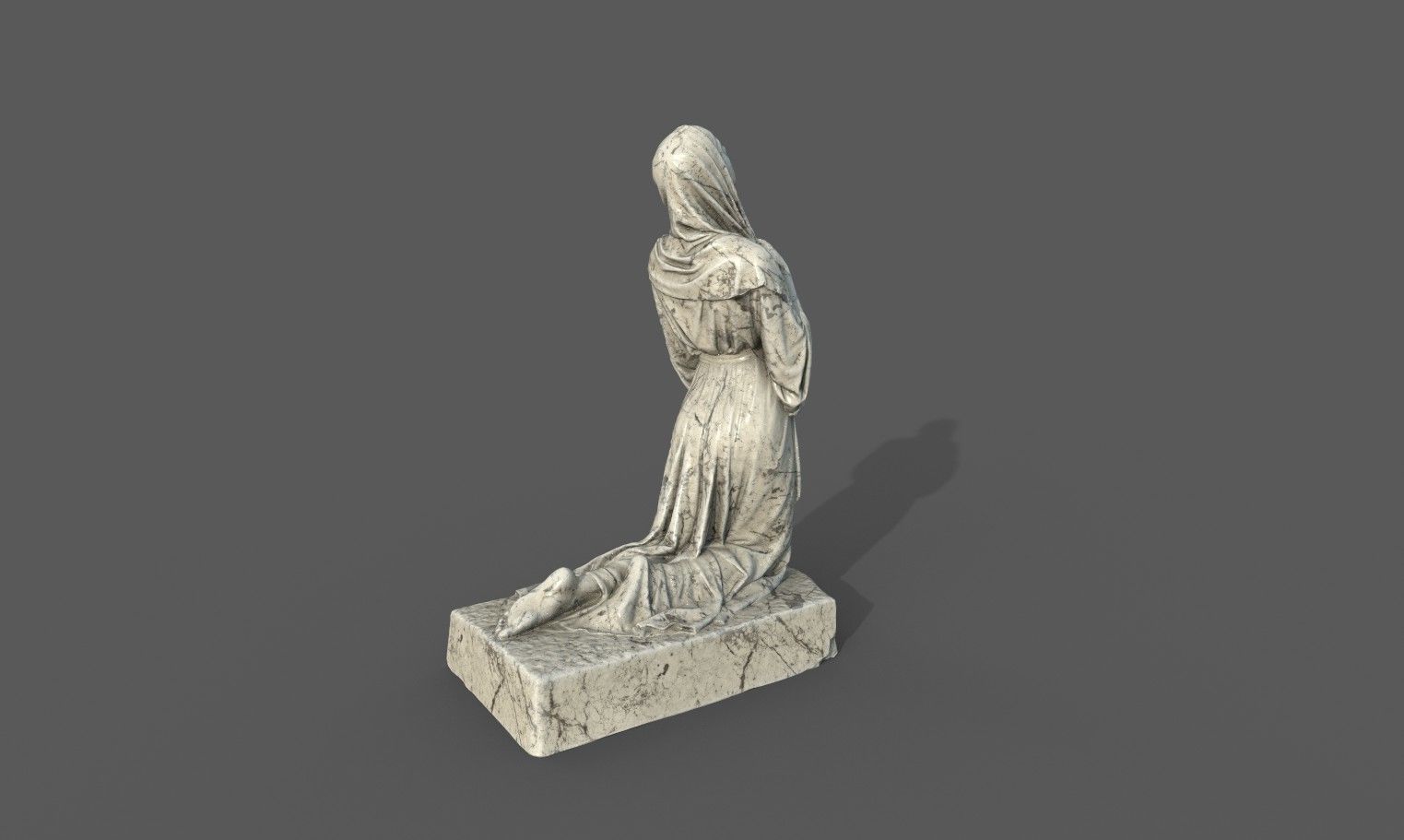 The Annunciation statue  Low-poly 3D model_20