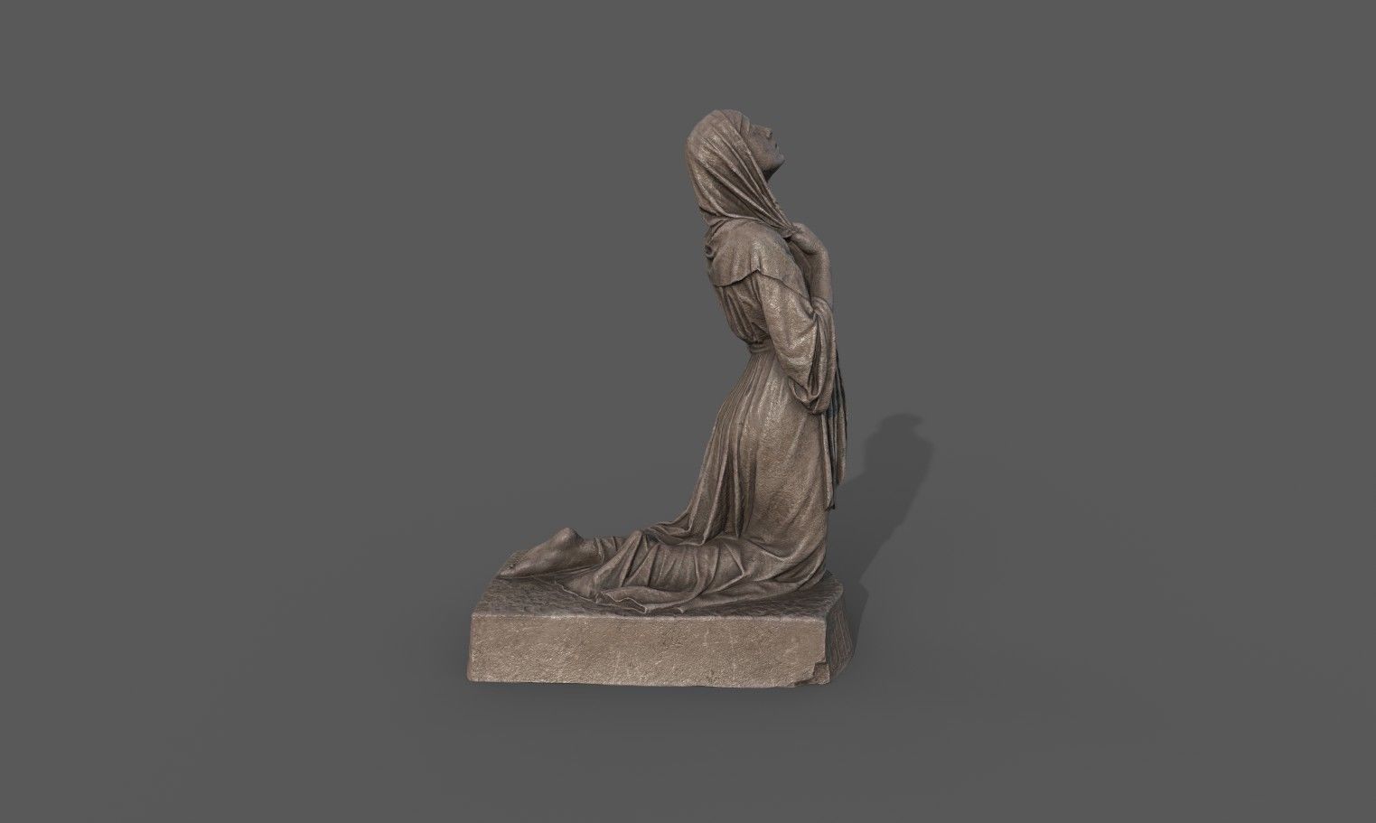 The Annunciation statue  Low-poly 3D model_5
