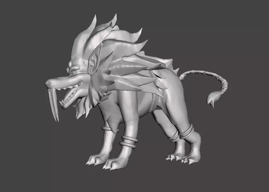 Leon 3D Model lion 3D print model_0