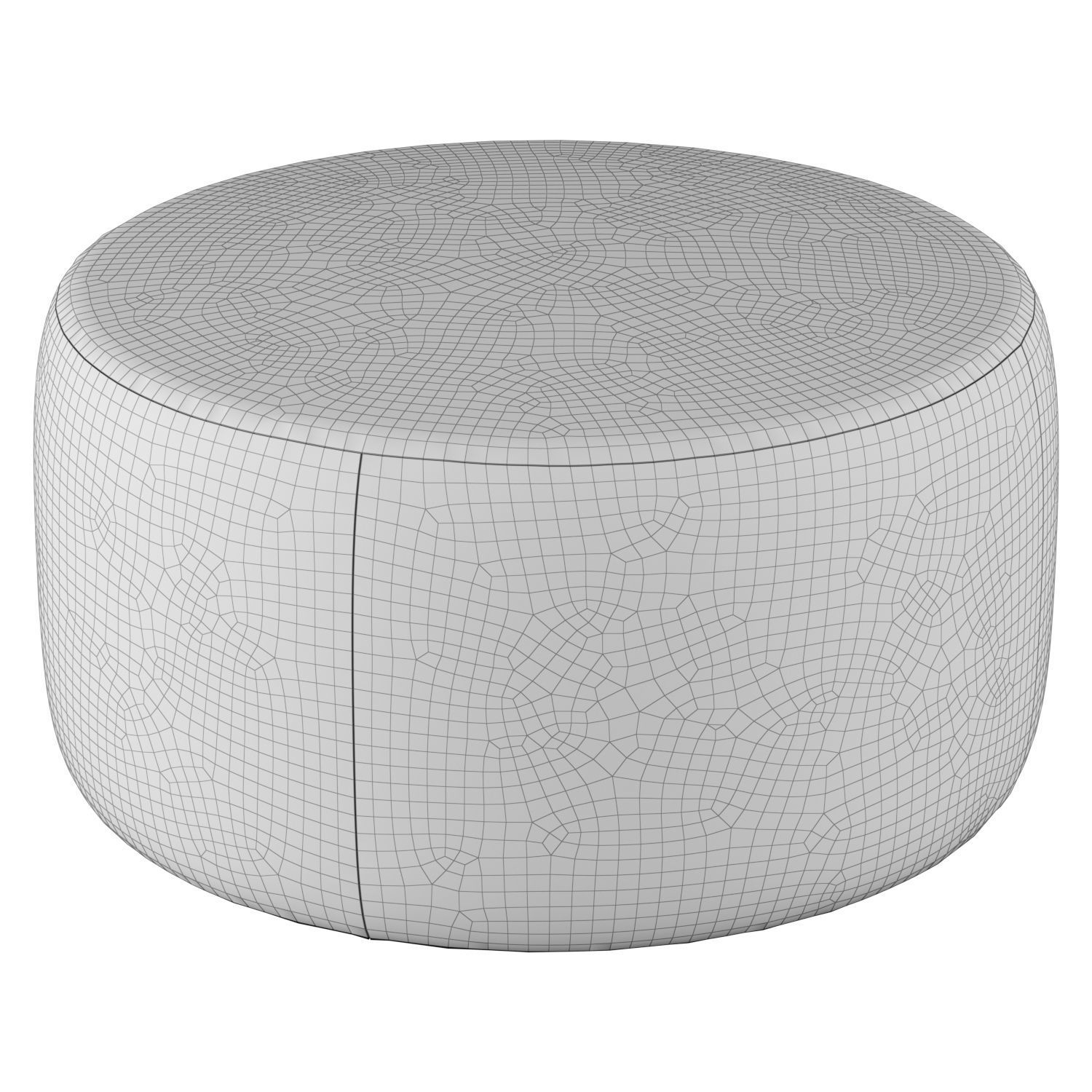 Torres Round Leather Ottoman Three Color 3D model_1