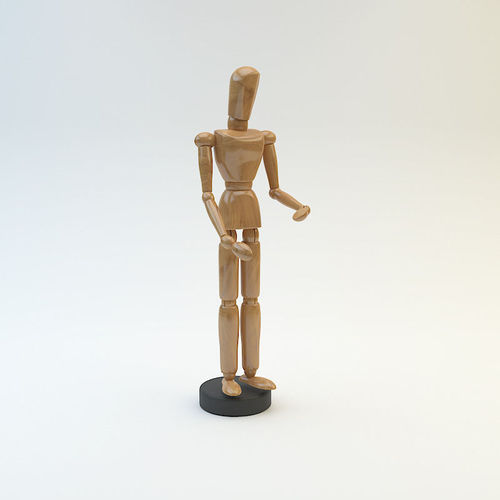Wooden figure Gestalta 3D model