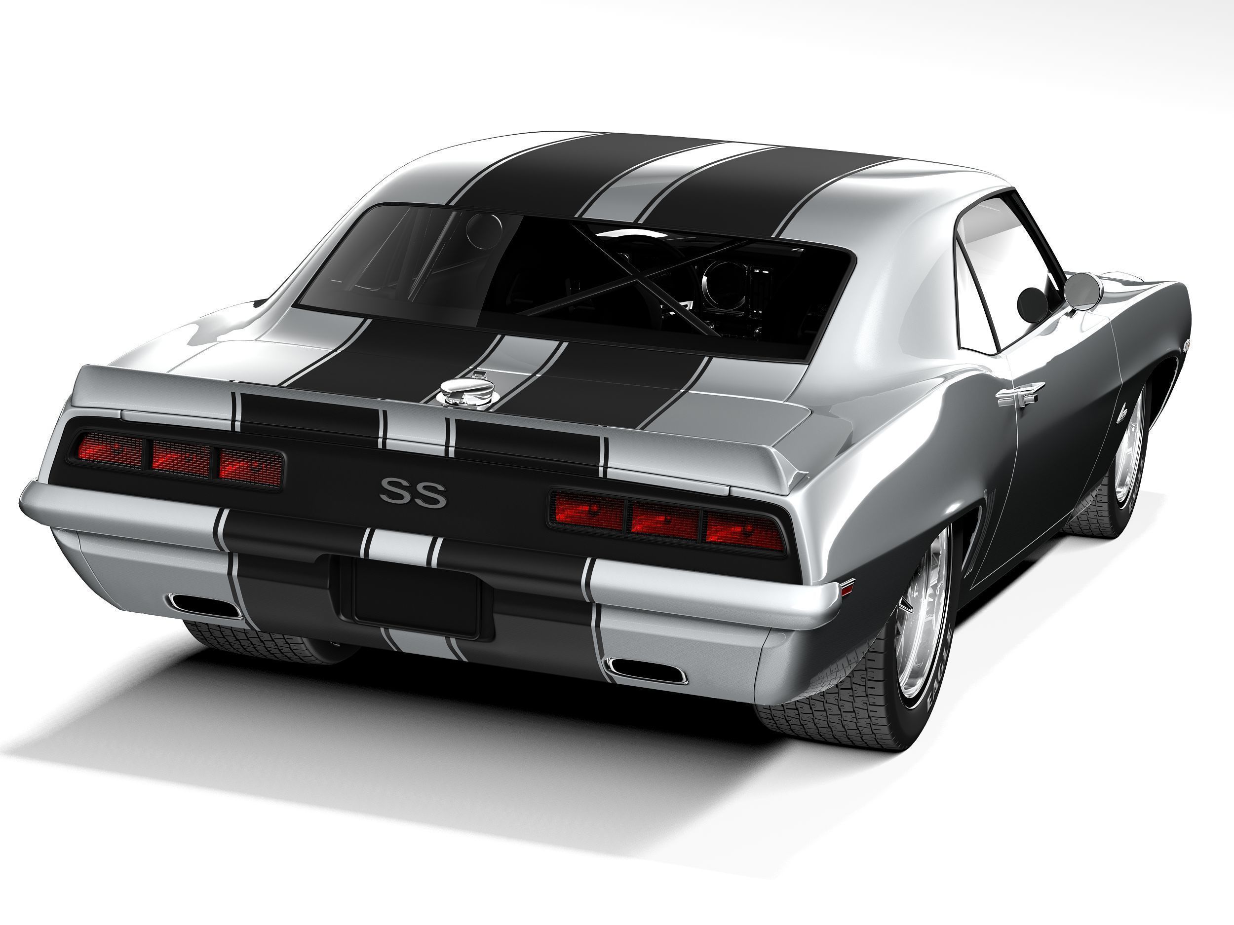 Chevrolet Camaro SS 1969 Street Rod 3D model_5