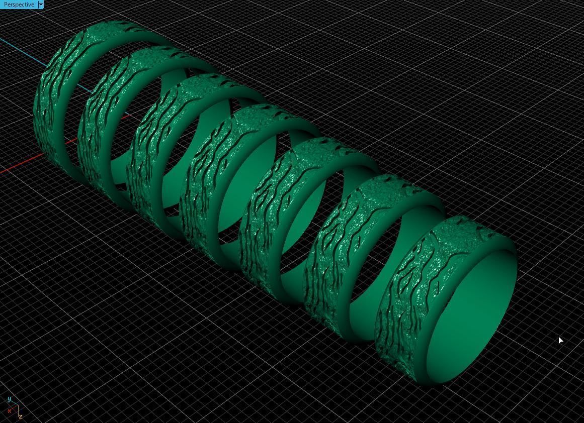 Rings Tree 3D print model_13